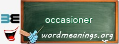 WordMeaning blackboard for occasioner
